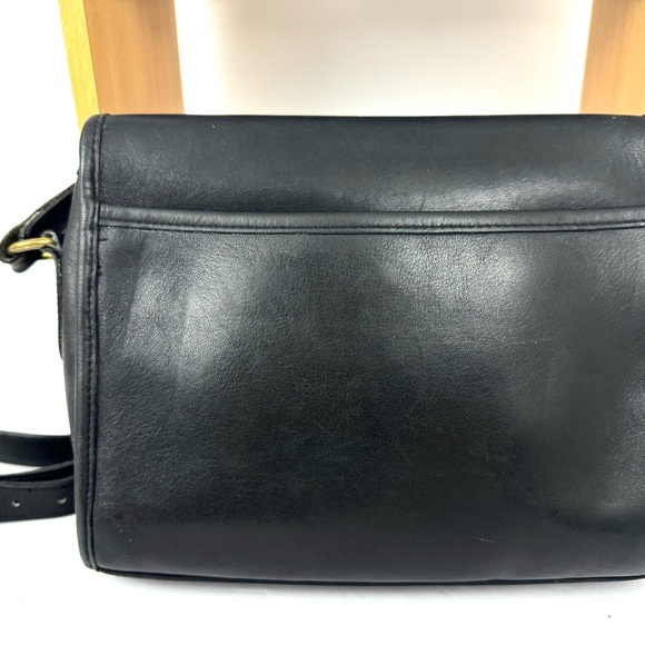 Vintage Coach Devon Classic Black Leather Crossbody Purse Please Read Listing - Picture 7 of 13